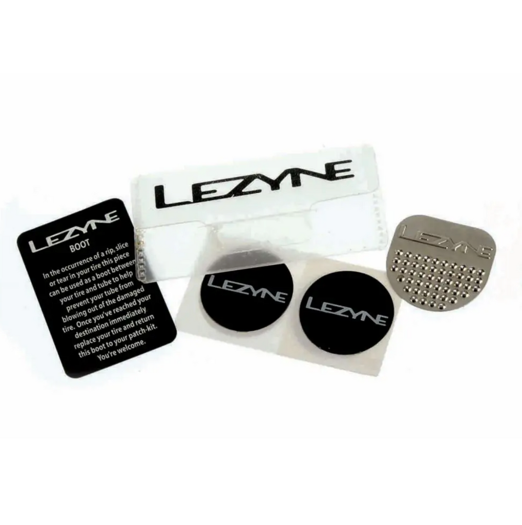 Lezyne Smart Kit Puncture Repair (6 x Tube Patches, 1 x Tyre Boot, 1 x Metal Scuffer)