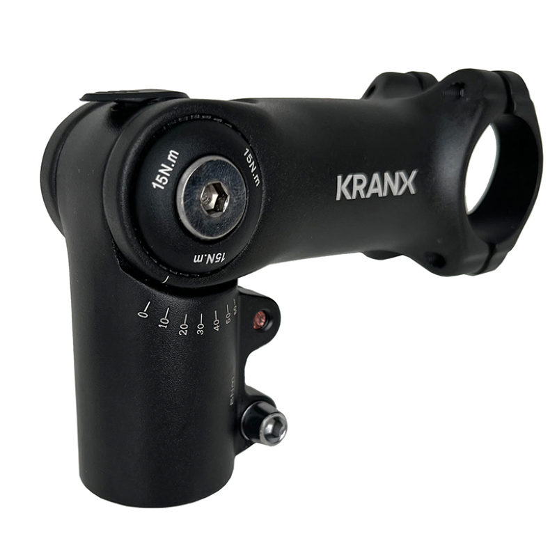 Kranx 31.8mm High Mount Adjustable Stem in Black 90mm