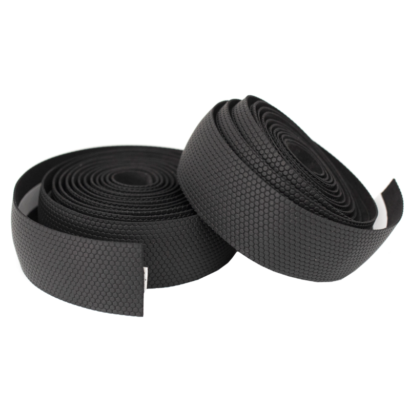 Kranx Stretta Primo-Gel-Backed High Grip Handlebar Tape in Black close up