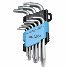 Load image into Gallery viewer, Kranx Torx Key Set (T-10, 15, 20, 25, 27, 30, 40, 45, 50)