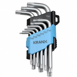 Kranx Torx Key Set (T-10, 15, 20, 25, 27, 30, 40, 45, 50)