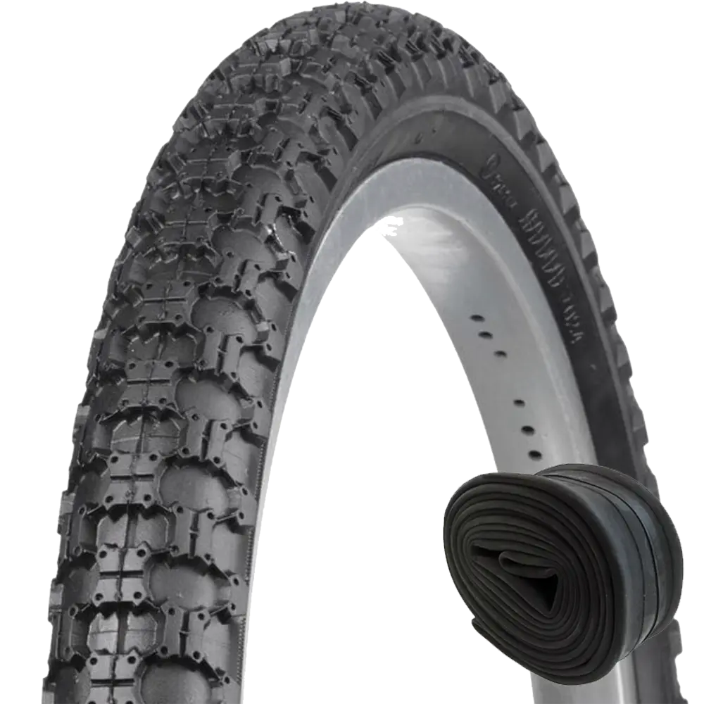 16 x 1.75 Bike Tyre ‘Meteor’ BMX Tread Pattern (All Black)