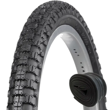 Load image into Gallery viewer, 16 x 1.75 Bike Tyre ‘Meteor’ BMX Tread Pattern (All Black)