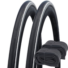 Load image into Gallery viewer, 700 x 25c Schwalbe Lugano II WHITE Stripe Tyre (HS471) 25-622