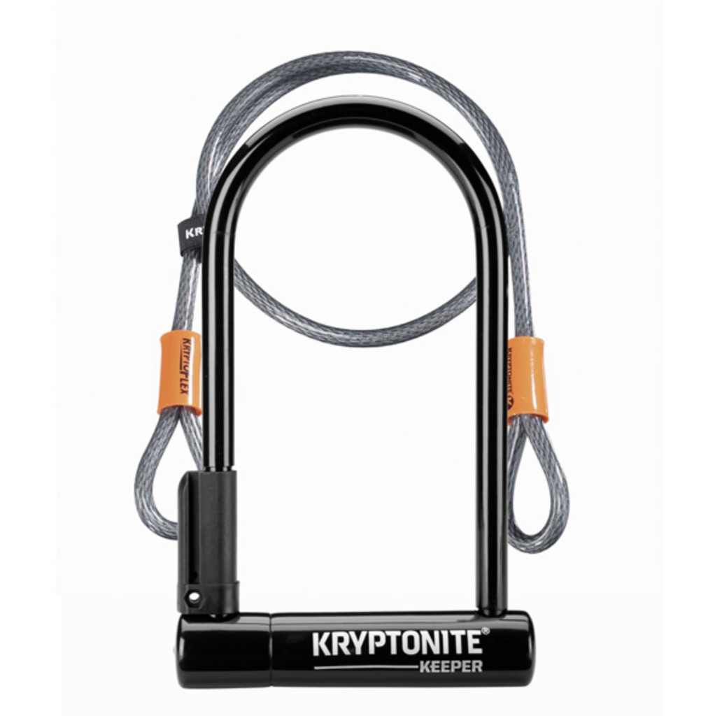 Keeper 12 Standard U-Lock (with 4 foot Kryptoflex cable) Sold Secure Silver