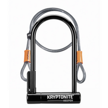 Load image into Gallery viewer, Keeper 12 Standard U-Lock (with 4 foot Kryptoflex cable) Sold Secure Silver