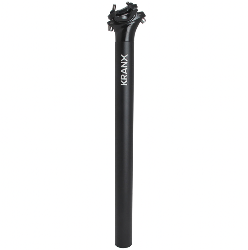 KranX Alloy Micro Adjust Seatpost 400mm, 0mm Offset in Black