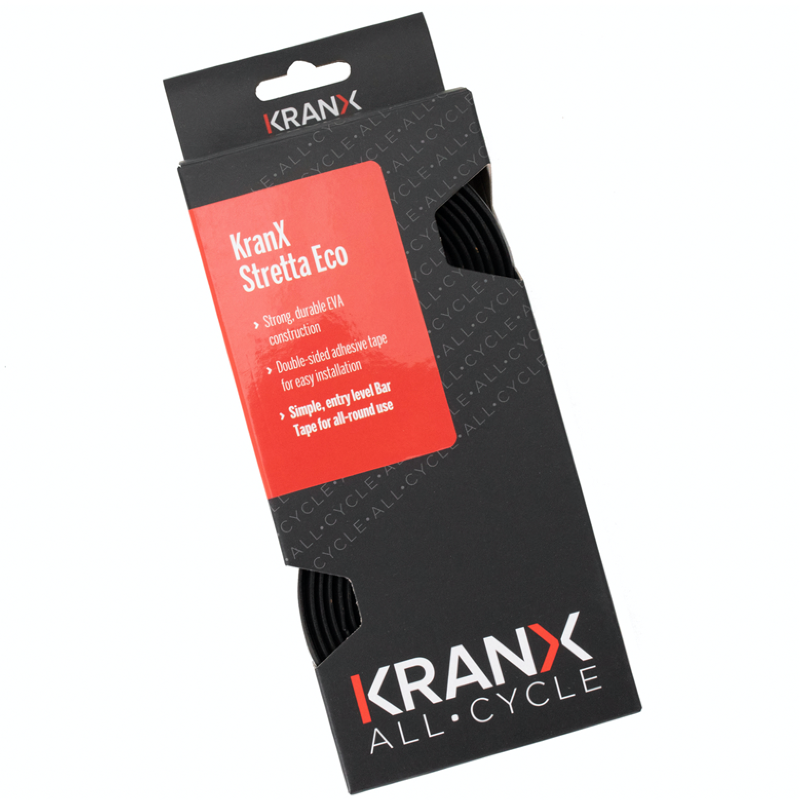 KranX Stretta Eco EVA Handlebar Tape in Black boxed
