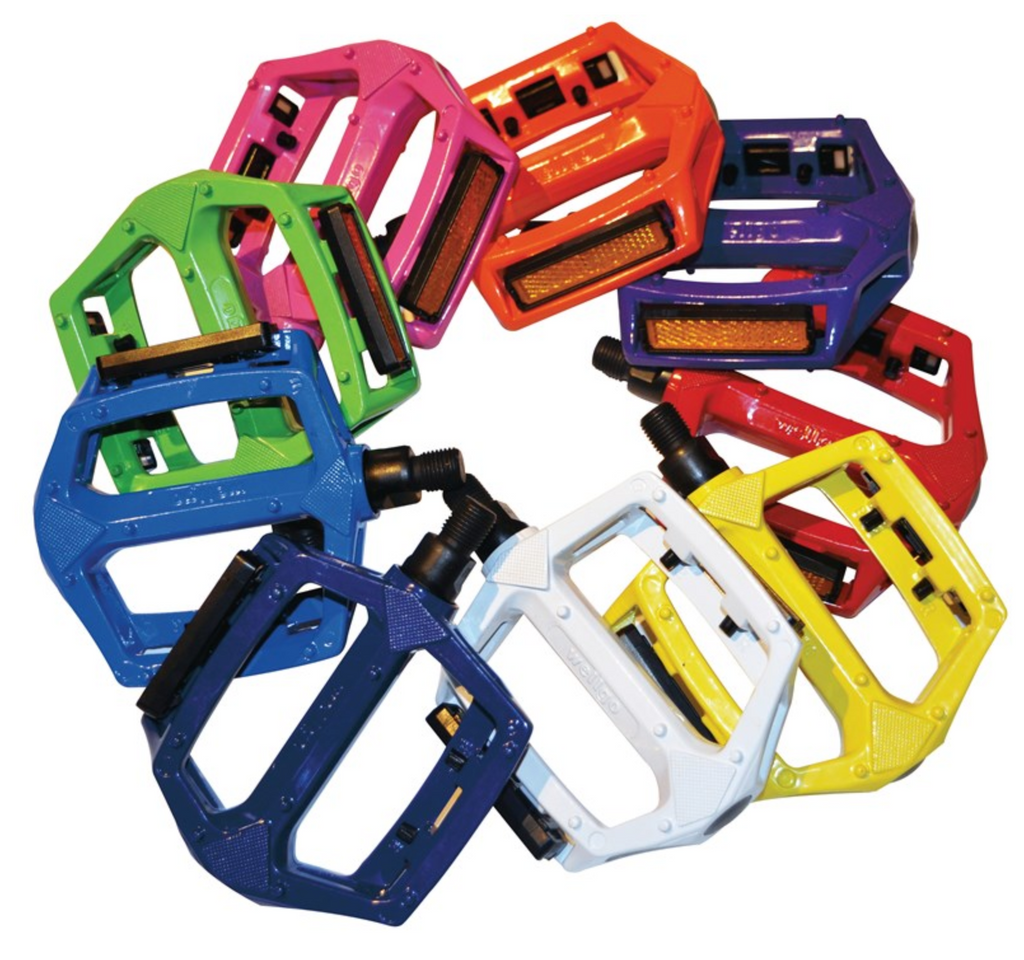 Wellgo Pedals - BMX Platform Pedals DX Style - All Colours - 1/2” or 9/16” (*CLEARANCE Item)