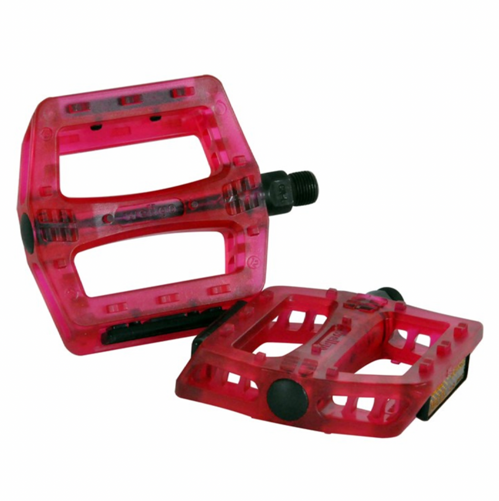 Transparent BMX Platform Pedals Wellgo DX Style (All Colours) 9/16” (*CLEARANCE Item)