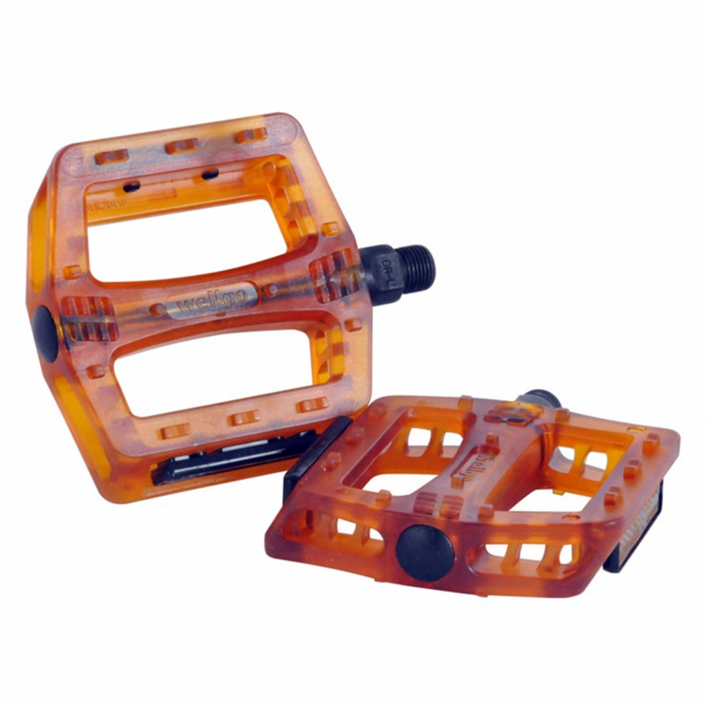 Transparent BMX Platform Pedals Wellgo DX Style (All Colours) 9/16” (*CLEARANCE Item)