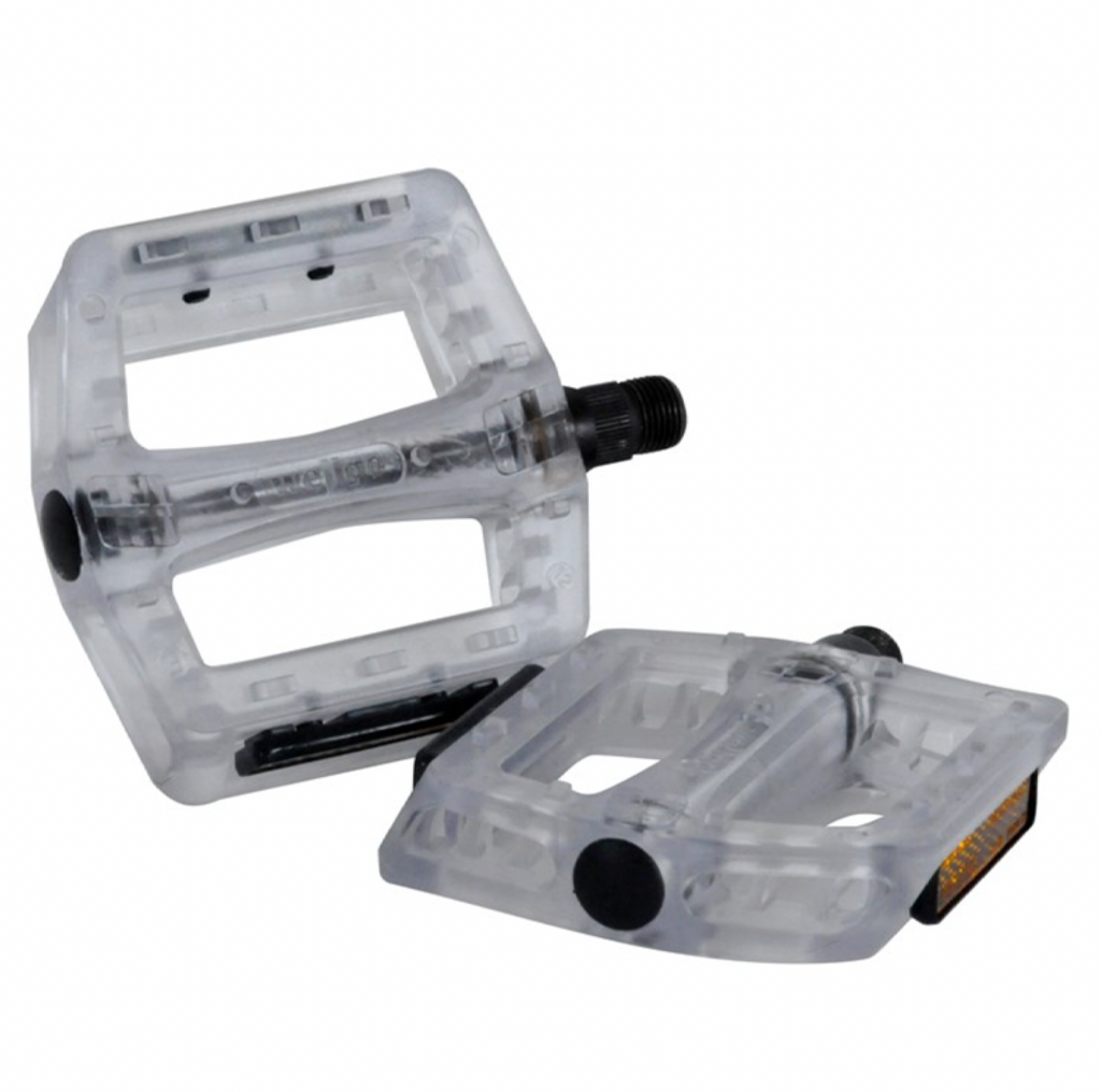 Transparent BMX Platform Pedals Wellgo DX Style (All Colours) 9/16” (*CLEARANCE Item)