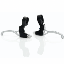 Load image into Gallery viewer, 2-Finger BMX/ATB/MTB/Hybrid Brake Levers (PAIR). Alloy. Black/Silver. *Clearance Item