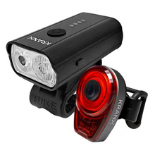 Load image into Gallery viewer, Kranx Solaris II 400 Front / 100 Rear Lumen USB 6-Mode Light Set