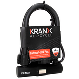 Kranx Fortress Plus 14mm x 265mm U-Lock (with Bracket & 10mm Security Cable)