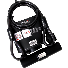 Kranx Fortress Plus 14mm x 265mm U-Lock (with Bracket & 10mm Security Cable) rear boxed