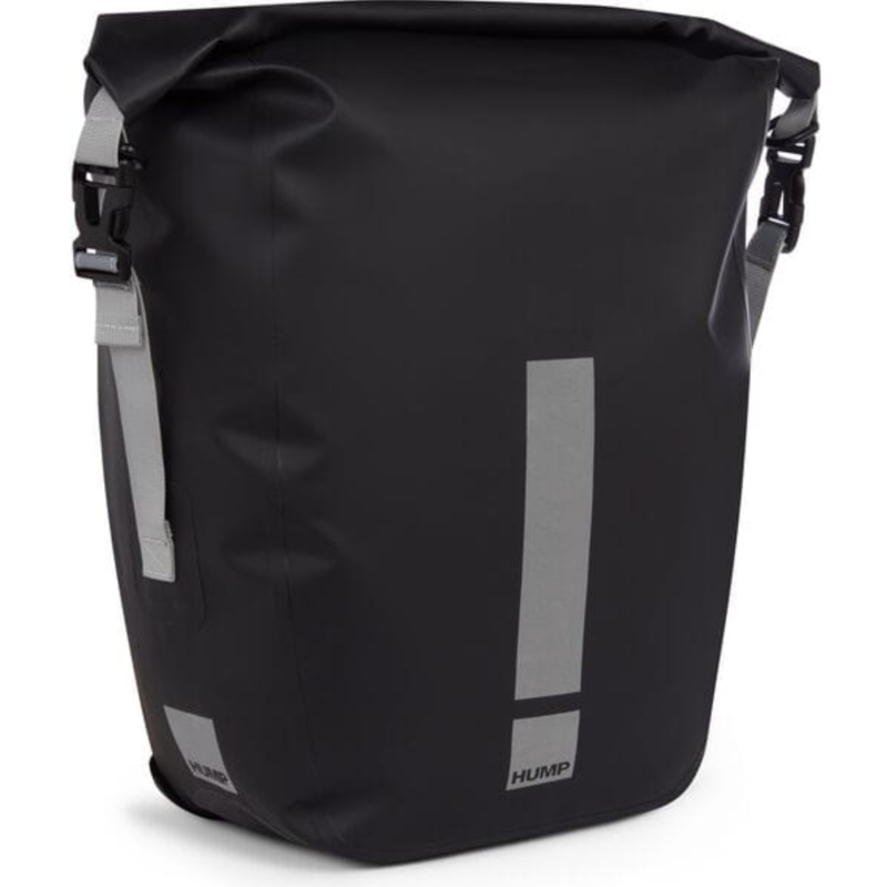 HUMP Reflective Waterproof 30 litre Single Pannier (Black) front