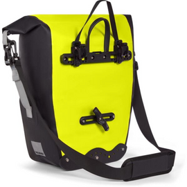 Copy of HUMP Reflective Waterproof 30 litre Single Pannier (Hi-Viz Yellow) rear