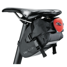 Load image into Gallery viewer, Topeak Dry Bag Wedge (Strap Mount) mounted