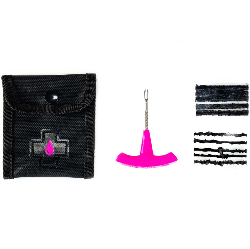 Muc-Off Tubeless Repair Kit puch, tool and plugs