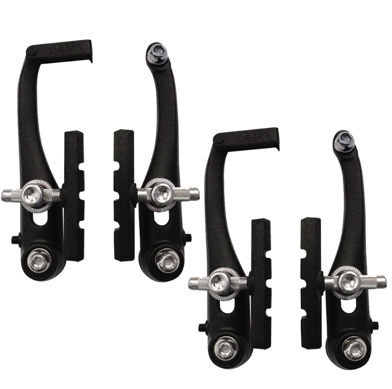 PAIR of V-Brakes & Blocks (Alloy/Black) MTB/Hybrid