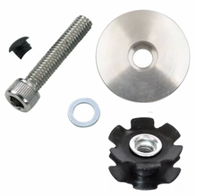 Load image into Gallery viewer, Headset Top Cap, and Star Nut Bolt 1 1/8&quot; Inch, Silver *CLEARANCE ITEM