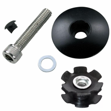 Load image into Gallery viewer, Headset Top Cap, and Star Nut Bolt 1 1/8&quot; Inch, Black *CLEARANCE ITEM
