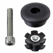 Load image into Gallery viewer, Headset Top Cap, and Star Nut Bolt 1 1/8&quot; Inch, Black *CLEARANCE ITEM