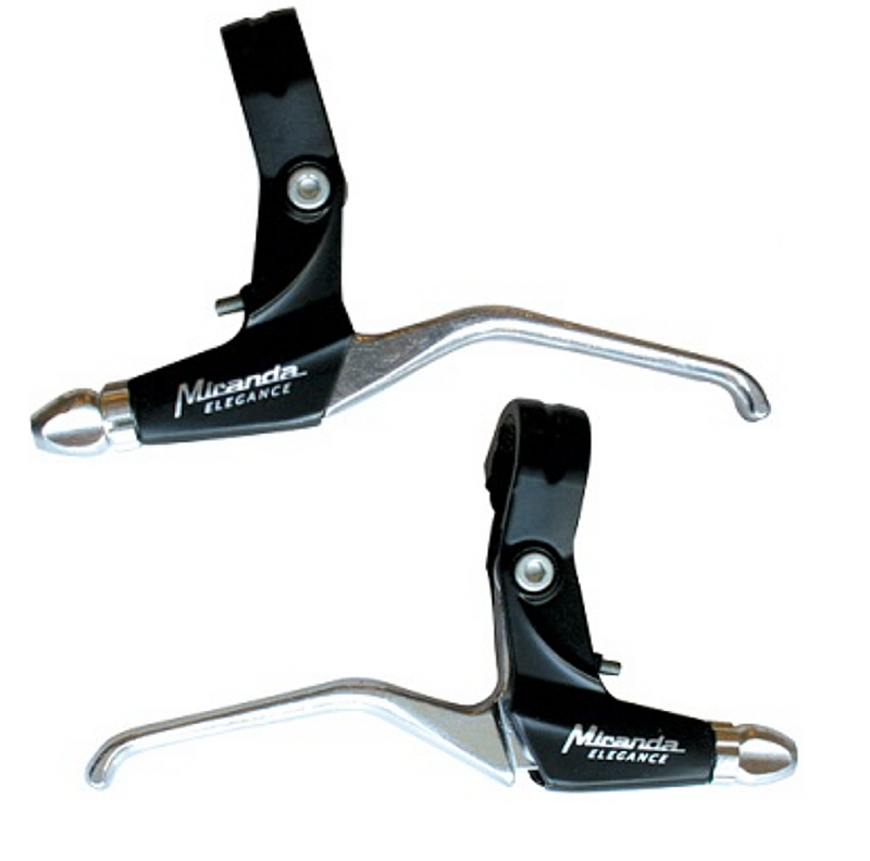 3-Finger ATB/MTB/Hybrid Brake Levers (PAIR). Alloy. Black/Silver. *Clearance Item