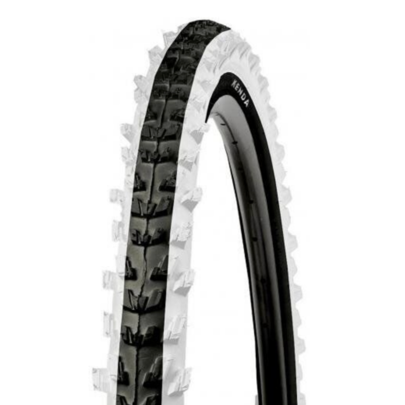 24 x 1.95 Kenda Smoke Tyre K816 - Wire Bead (Black/White Tread) *CLEARANCE Item
