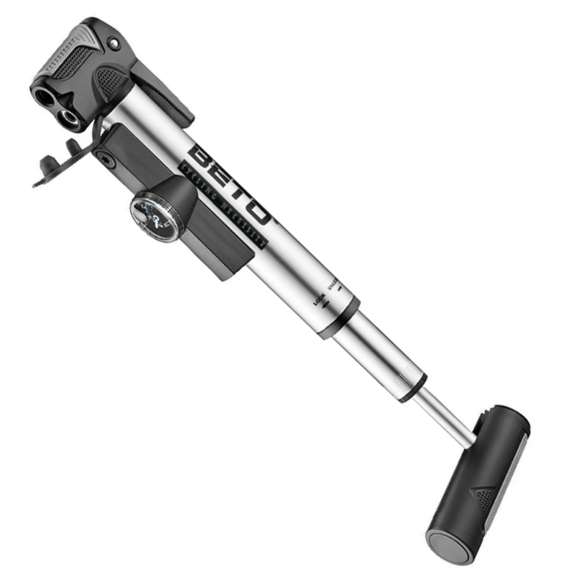 Beto 1 Way Telescopic Alloy Mini Pump With Gauge