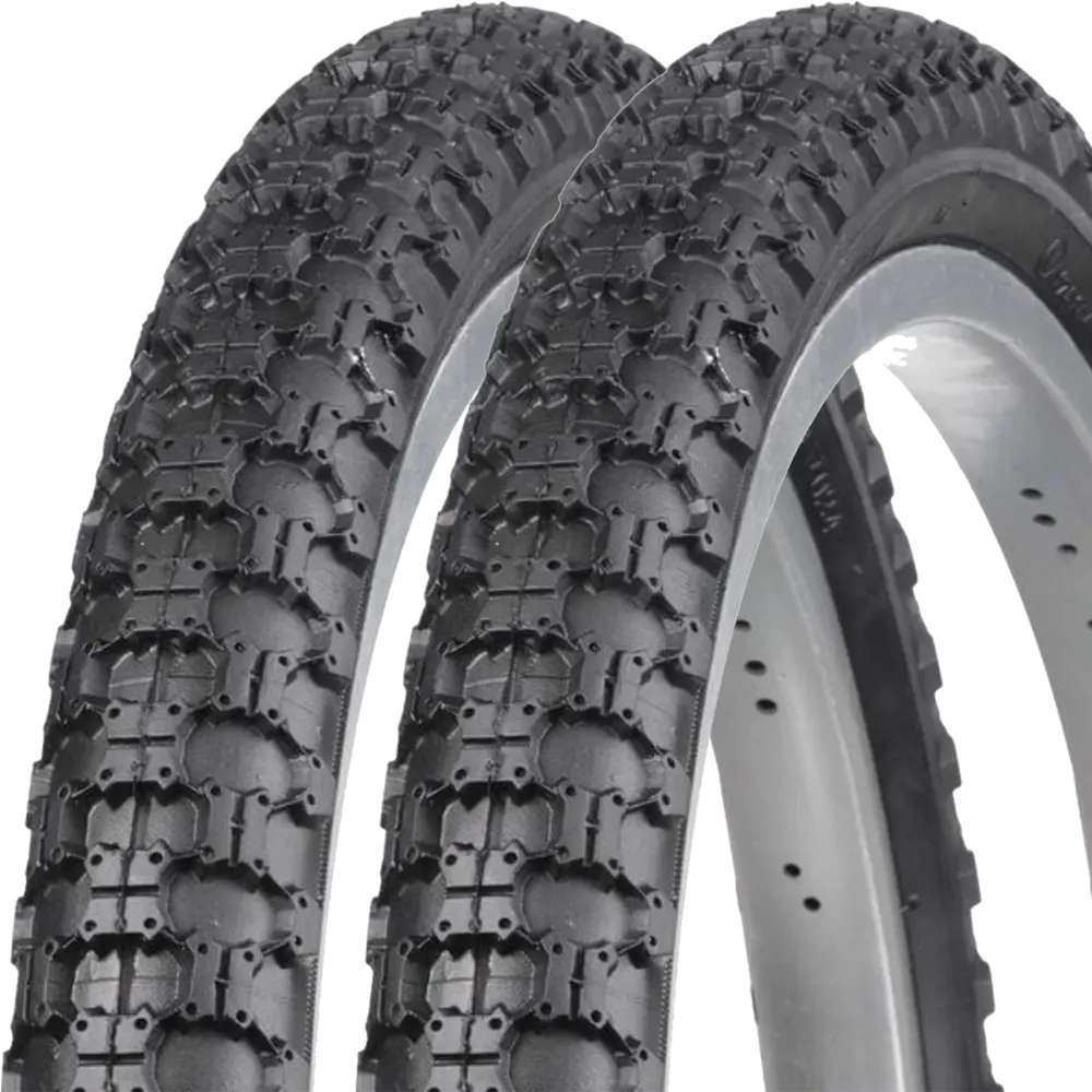 16 x 1.75 Bike Tyre ‘Meteor’ BMX Tread Pattern (All Black)