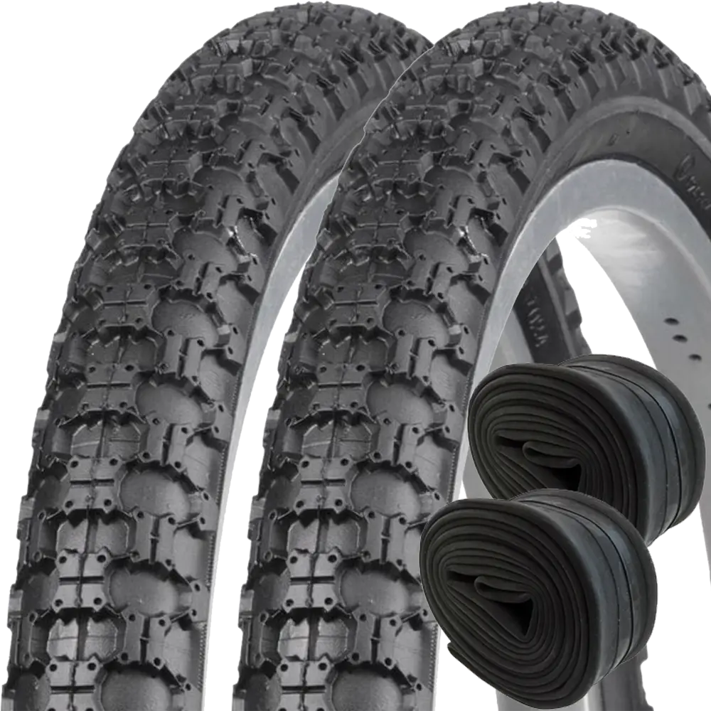 16 x 1.75 Bike Tyre ‘Meteor’ BMX Tread Pattern (All Black)