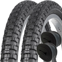 Load image into Gallery viewer, 16 x 1.75 Bike Tyre ‘Meteor’ BMX Tread Pattern (All Black)