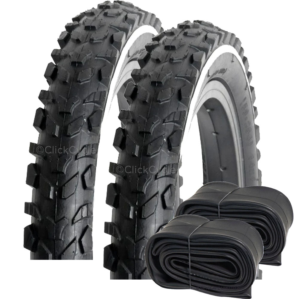 14 x 1.95 Bike Tyre - Chunky Tread