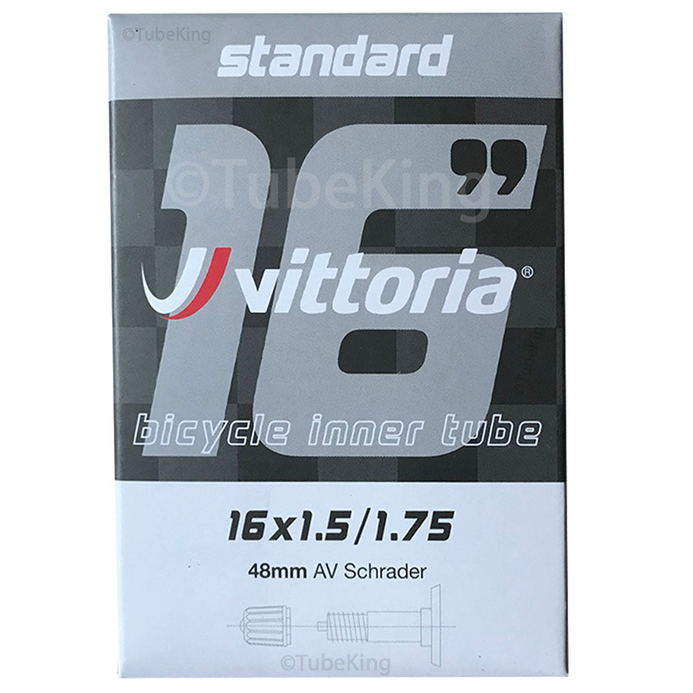 16 x 1.5 - 1.75" Vittoria Inner Tube - Schrader Valve