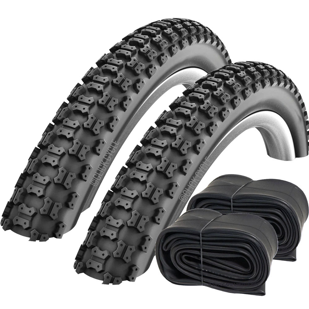 18 x 1.75 Bike Tyre ‘Mad Mike’ Tread Pattern (All Black)
