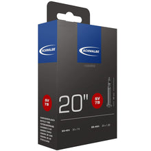 Load image into Gallery viewer, 20&quot; x 1 1/4, 1 3/8, 1 5/8 Schwalbe Tube No. 7B