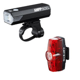 Cateye Ampp 500 & Rapid Mini Front & Rear Light Set: Black