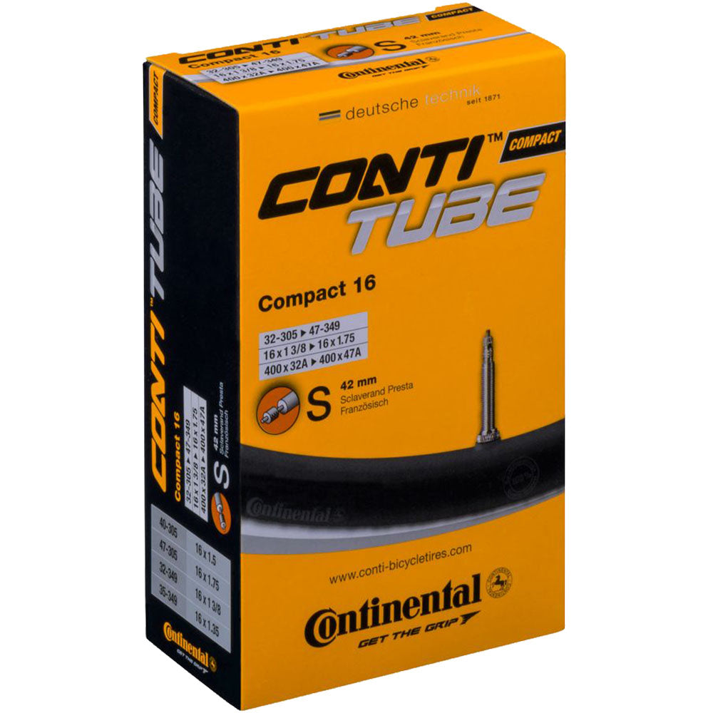 16 x 1 3/8" / 16 x 1.75" Continental Compact Inner Tube
