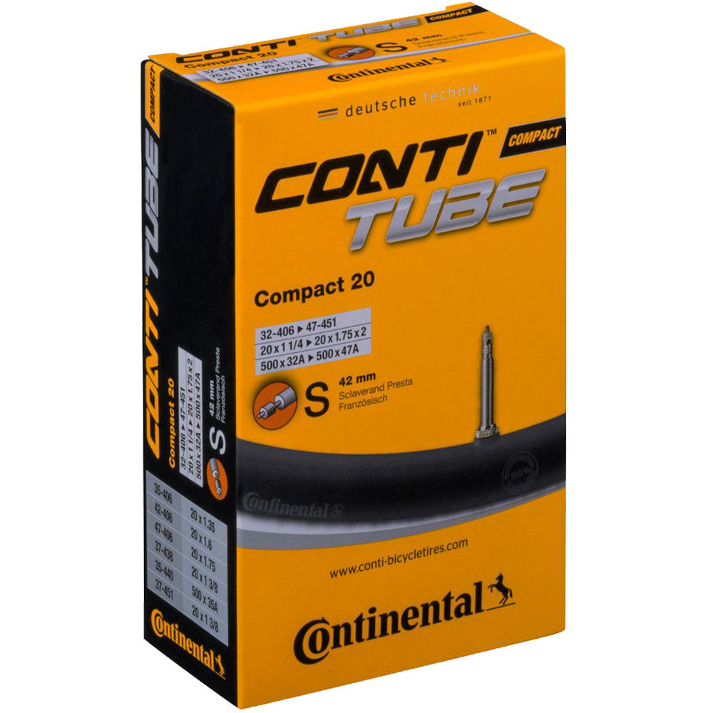 20 x 1.25 (1 1/4") - 1.75" x 2.00 Continental Compact Inner Tube