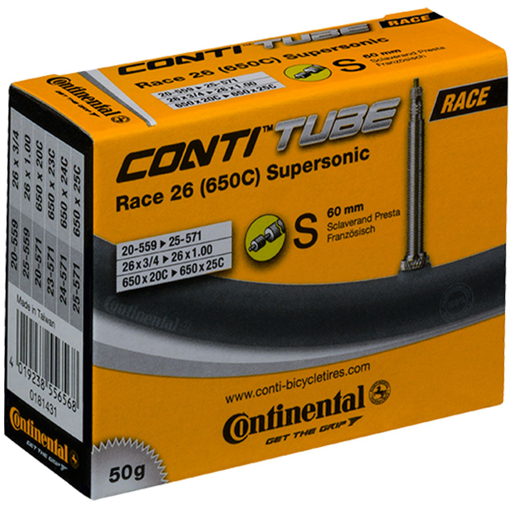 26 x 3/4 - 1.0 (650 x 20 - 25) Continental Race Supersonic Inner Tube