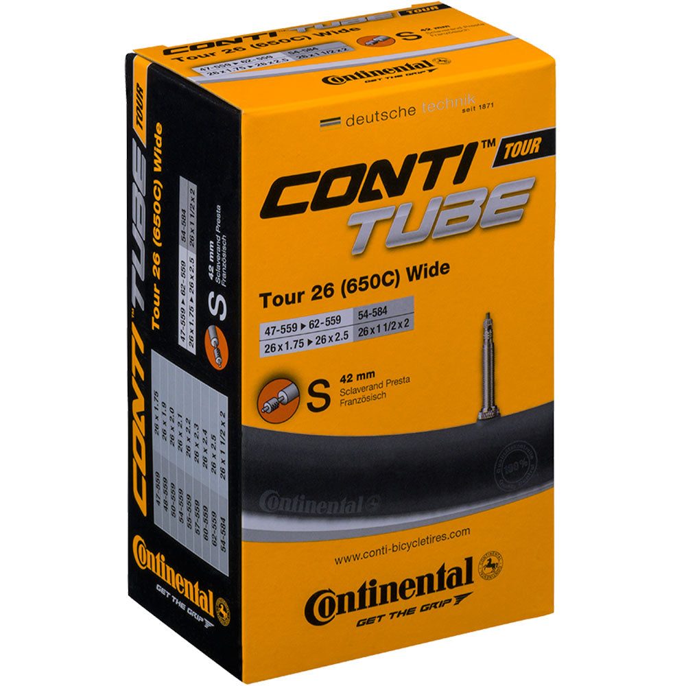 26 x 1.75 - 2.50 (26 x 1 1/2 x 2.00) Continental Tour Inner Tube