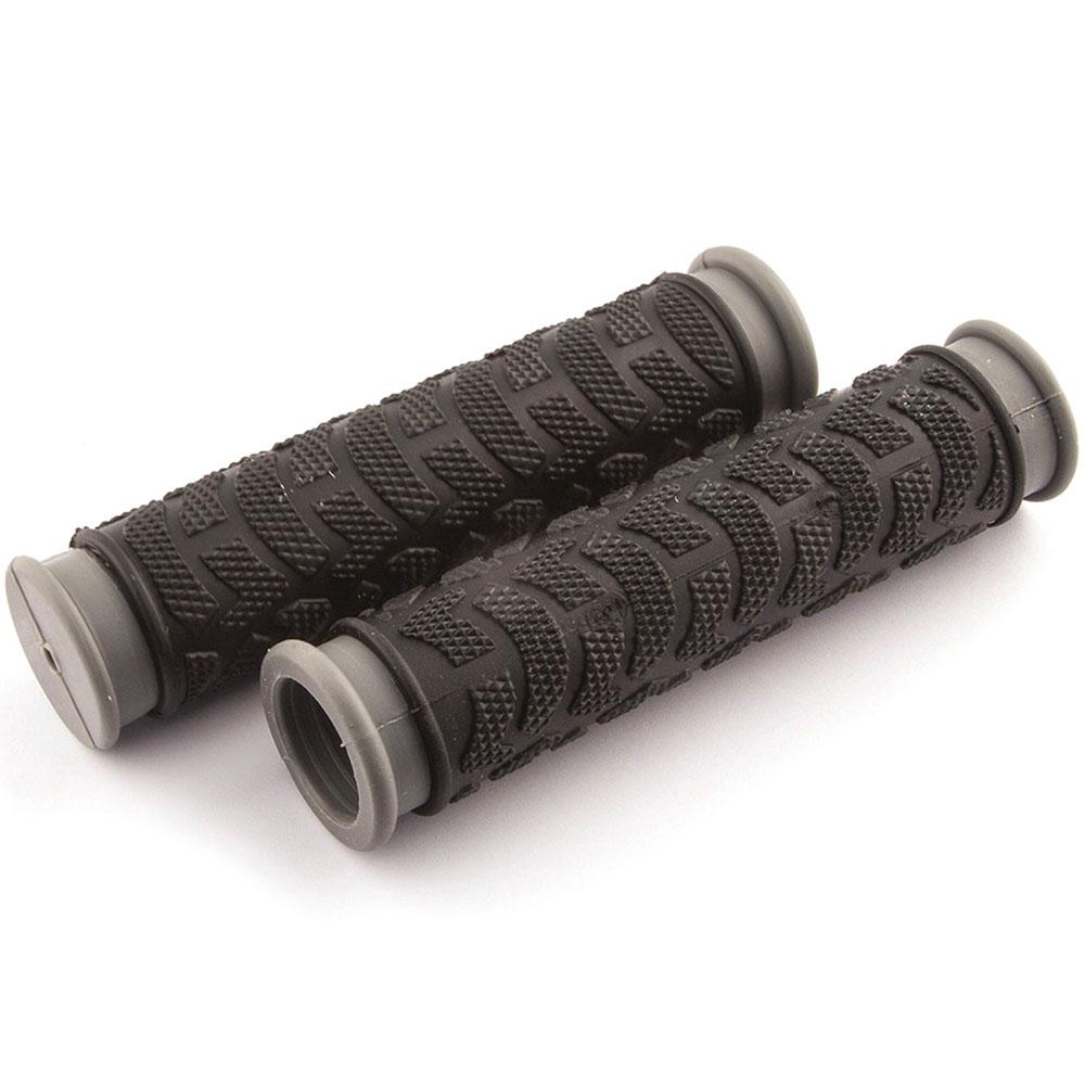 Dual Compound Handlebar Grips with Grey Bar Ends