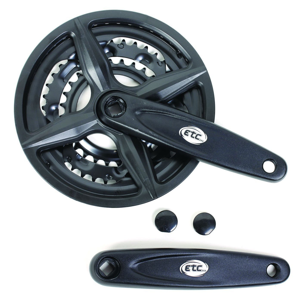 Crankset 48/38/28T 170mm Black with Guard