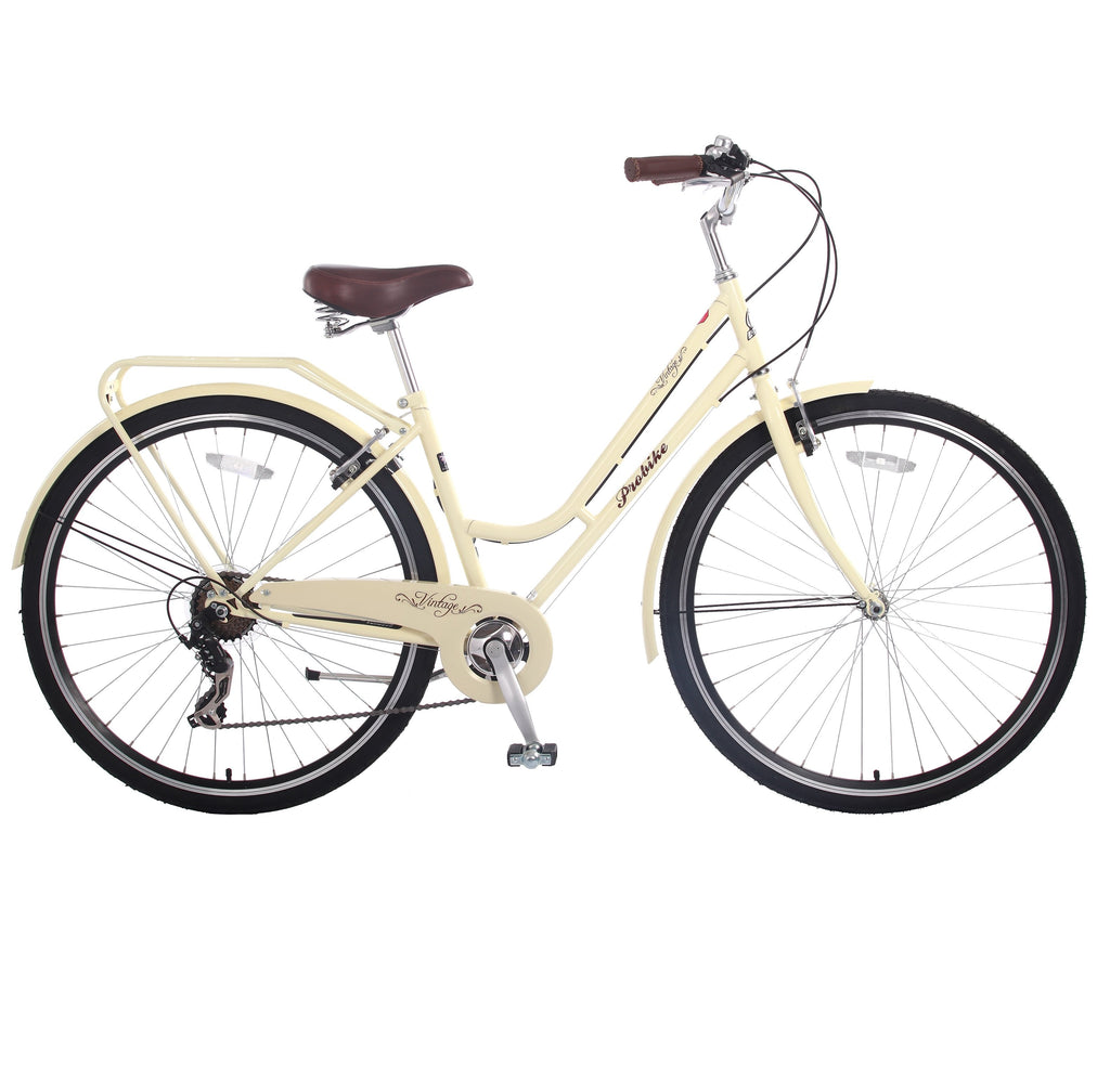 ProBike Vintage - Ladies Heritage Bike - 700c Wheels - Cream