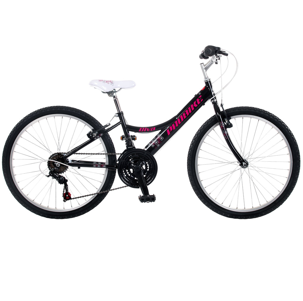 ProBike Diva - Junior Mountain Bike - 24” Wheels - Black