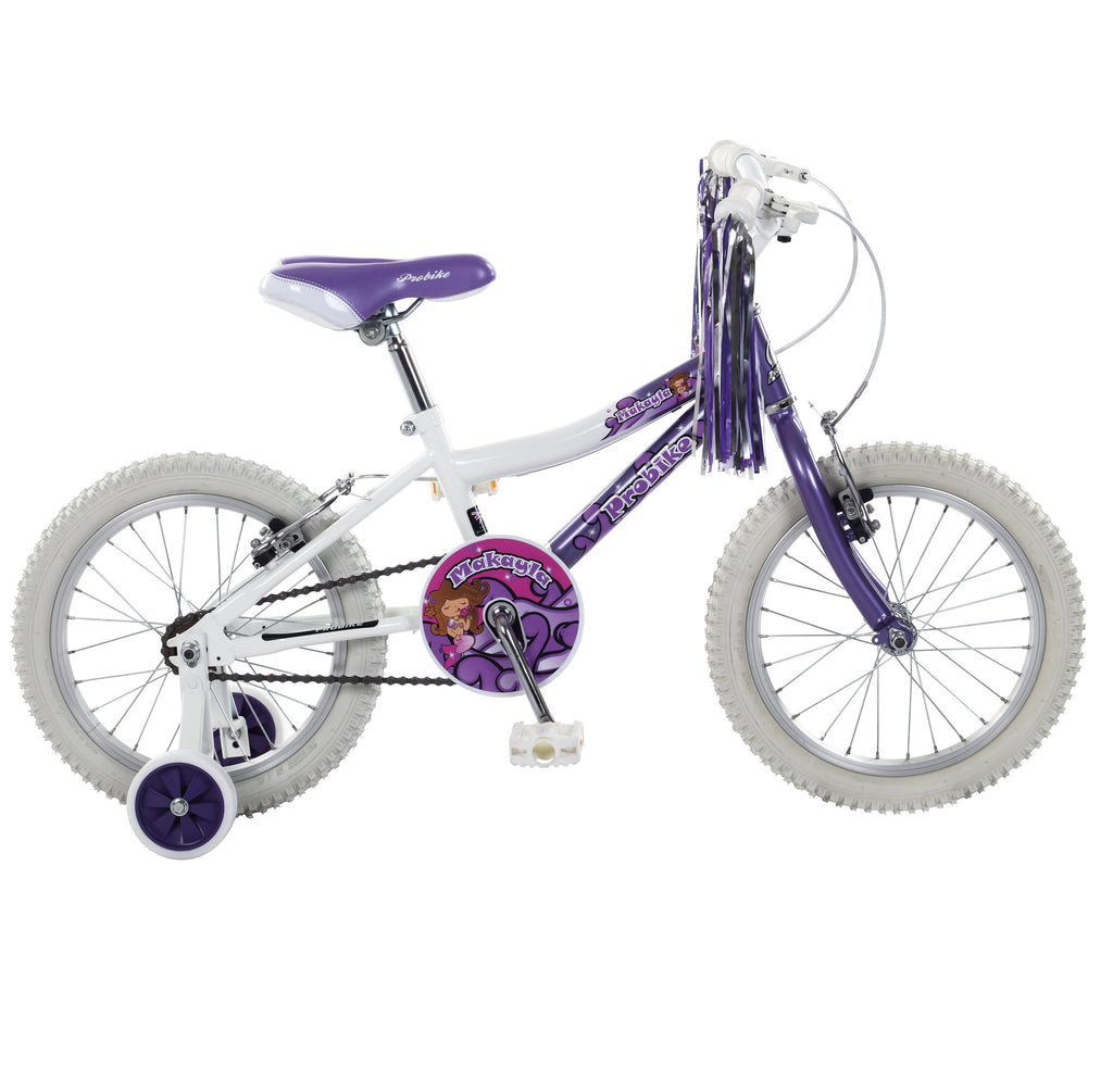 ProBike Makayla - Junior Girls Bike - 16” Wheels - Purple and White