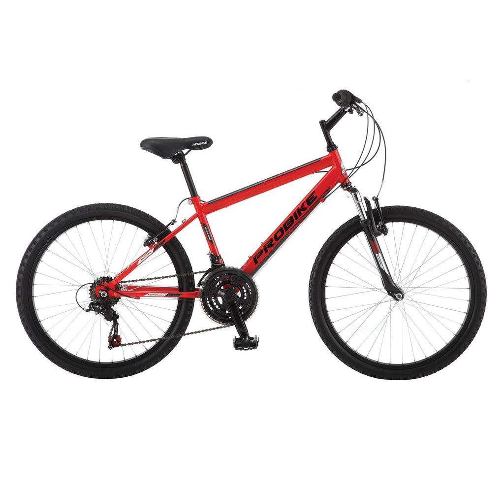 ProBike Blizzard - Junior Mountain Bike - 24” Wheels - Red