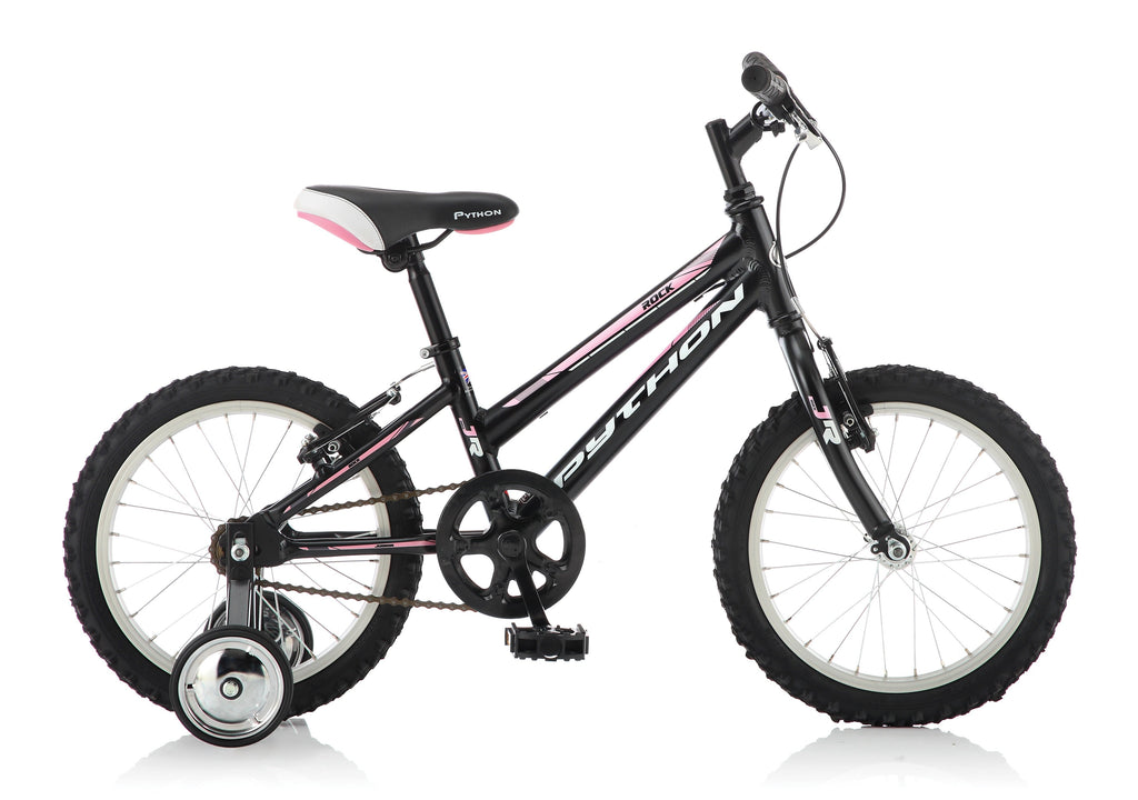 Python Rock - Junior Mountain Bike - Girls - 16” Wheels - Black